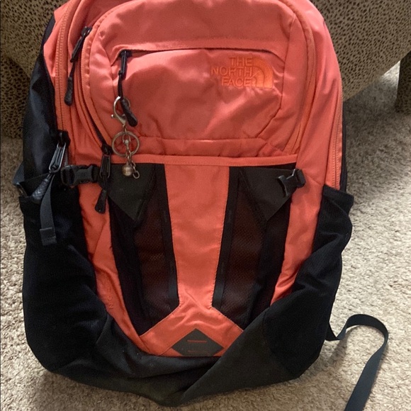 The North Face Men's Orange and Black Backpack - Picture 1 of 2